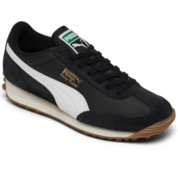 Puma Black and White Easy Rider Sneakers. Size 9.5 lightly worn/ freshly washed - Picture 3 of 9